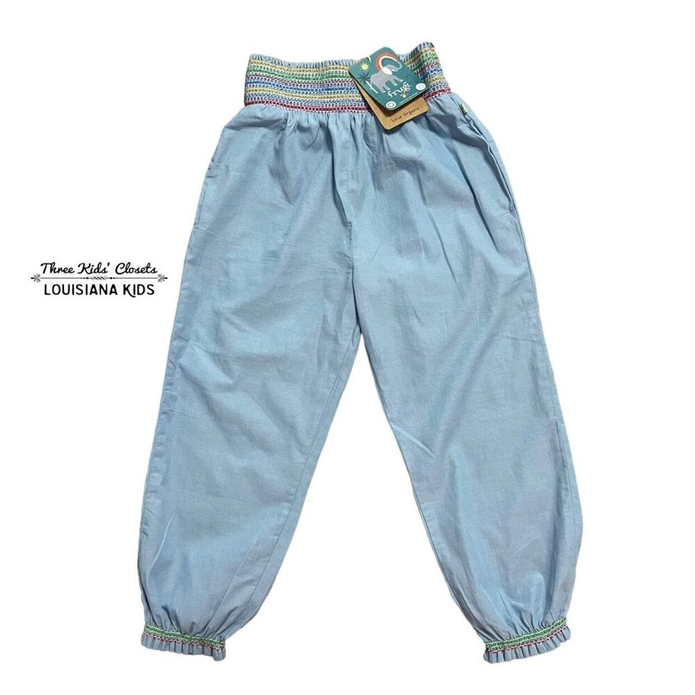 NEW Frugi 5-6Y Hermione Harems Smocked Pants